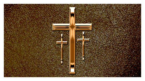 144 DA25-517-CP-SH-BR Copper 3 Crosses Shimmer Brown